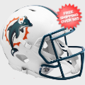 Helmets, Full Size Helmet: Miami Dolphins 1996 to 2012 Speed Throwback Football Helmet
