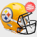 Helmets, Full Size Helmet: Pittsburgh Steelers Gold Speed Throwback Football Helmet