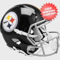 Helmets, Full Size Helmet: Pittsburgh Steelers 1963 to 1976 Speed Replica Throwback Helmet