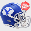 Helmets, Mini Helmets: Brigham Young Cougars NCAA Mini Speed Football Helmet <B>Royal</B>