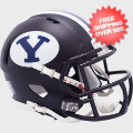 Helmets, Mini Helmets: Brigham Young Cougars NCAA Mini Speed Football Helmet <B>Navy</B>