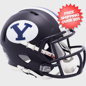 Brigham Young Cougars NCAA Mini Speed Football Helmet <i>Satin Navy</i>