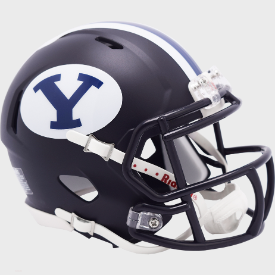 Brigham Young Cougars NCAA Mini Speed Football Helmet <i>Satin Navy</i>