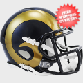 Helmets, Mini Helmets: Los Angeles Rams 2000 to 2016 Riddell Mini Speed Throwback Helmet
