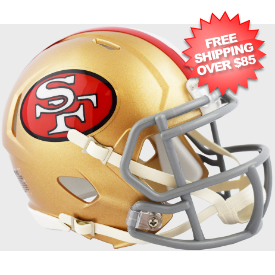 San Francisco 49ers 1964 to 1995 Riddell Mini Speed Throwback Helmet