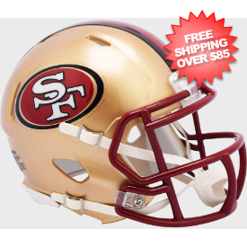San Francisco 49ers 1996 to 2008 Riddell Mini Speed Throwback Helmet