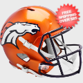 Helmets, Full Size Helmet: Denver Broncos Speed Replica Football Helmet <B>FLASH </B>