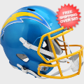 Helmets, Full Size Helmet: Los Angeles Chargers Speed Replica Football Helmet <B>FLASH </B>
