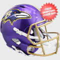 Helmets, Full Size Helmet: Baltimore Ravens Speed Replica Football Helmet <B>FLASH </B>