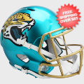 Helmets, Full Size Helmet: Jacksonville Jaguars Speed Replica Football Helmet <B>FLASH</B>