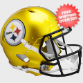 Helmets, Full Size Helmet: Pittsburgh Steelers Speed Football Helmet <B>FLASH</B>