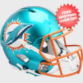 Helmets, Full Size Helmet: Miami Dolphins Speed Football Helmet <B>FLASH</B>