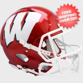Helmets, Full Size Helmet: Wisconsin Badgers Speed Football Helmet <B>FLASH SALE</B>