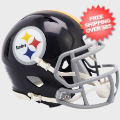 Helmets, Mini Helmets: Pittsburgh Steelers 1963 to 1976 Riddell Mini Speed Throwback Helmet