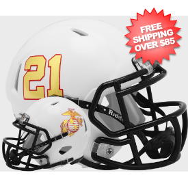 Navy Midshipmen NCAA Mini Speed Football Helmet <B>USMC</B>