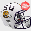 Helmets, Full Size Helmet: LSU Tigers Speed Replica Football Helmet <i>White</i>