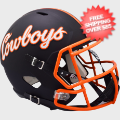 Helmets, Full Size Helmet: Oklahoma State Cowboys Speed Replica Football Helmet <i>Matte Black</i>