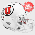 Helmets, Full Size Helmet: Utah Utes Speed Replica Football Helmet <i>White</i>