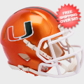 Helmets, Mini Helmets: Miami Hurricanes NCAA Mini Speed Football Helmet <B>FLASH</B>