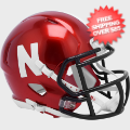 Helmets, Mini Helmets: Nebraska Cornhuskers NCAA Mini Speed Football Helmet <B>FLASH</B>