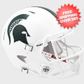 Helmets, Full Size Helmet: Michigan State Spartans Speed Football Helmet <i>Metallic Matte White</i>