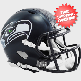 Seattle Seahawks NFL Mini Speed Football Helmet <i>Matte Navy</i>