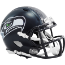 Seattle Seahawks NFL Mini Speed Football Helmet <i>Matte Navy</i>