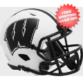 Helmets, Mini Helmets: Wisconsin Badgers NCAA Mini Speed Football Helmet <B>LUNAR</B>