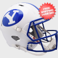 Helmets, Full Size Helmet: Brigham Young Cougars Speed Replica Football Helmet <i>White</i>