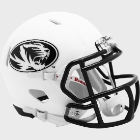 Missouri Tigers NCAA Mini Speed Football Helmet <i>Matte White</i>