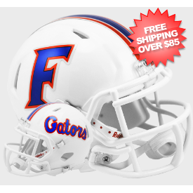 thumbnail image 2 of Riddell Florida Gators Chrome Decal White Speed Full Size Replica Football Helmet 2 of 6