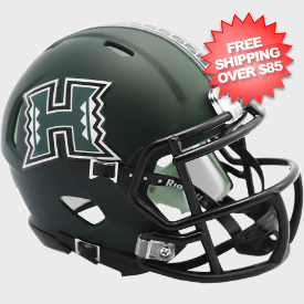 Hawaii Warriors NCAA Mini Speed Football Helmet <i>Matte Green</i>