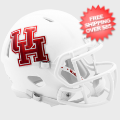 Helmets, Mini Helmets: Houston Cougars NCAA Mini Speed Football Helmet <B>Matte w/Chrome Decal</B>