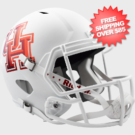 Houston Cougars Speed Replica Football Helmet <B>Matte w/Chrome Decal</B>