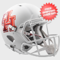 Helmets, Full Size Helmet: Houston Cougars Speed Football Helmet <B>Matte w/Chrome Decal</B>