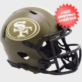 Helmets, Mini Helmets: San Francisco 49ers NFL Mini Speed Football Helmet <B>SALUTE TO SERVICE</B>