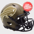 Helmets, Mini Helmets: Buffalo Bills NFL Mini Speed Football Helmet <B>SALUTE TO SERVICE</B>