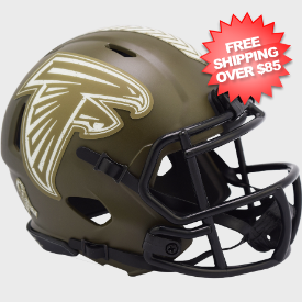 Atlanta Falcons NFL Mini Speed Football Helmet <B>SALUTE TO SERVICE</B>