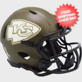 Helmets, Mini Helmets: Kansas City Chiefs NFL Mini Speed Football Helmet <B>SALUTE TO SERVICE</B>