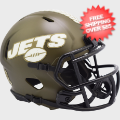 Helmets, Mini Helmets: New York Jets NFL Mini Speed Football Helmet <B>SALUTE TO SERVICE</B>
