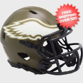 Helmets, Mini Helmets: Philadelphia Eagles NFL Mini Speed Football Helmet <B>SALUTE TO SERVICE</B>