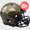 Helmets, Mini Helmets: Baltimore Ravens NFL Mini Speed Football Helmet <B>SALUTE TO SERVICE</B>