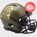 Helmets, Mini Helmets: Carolina Panthers NFL Mini Speed Football Helmet <B>SALUTE TO SERVICE</B>