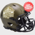 Helmets, Mini Helmets: NFL Hall of Fame NFL Mini Speed Football Helmet <B>SALUTE TO SERVICE</B>
