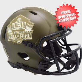 NFL Hall of Fame NFL Mini Speed Football Helmet <B>SALUTE TO SERVICE</B>