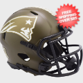 Helmets, Mini Helmets: New England Patriots NFL Mini Speed Football Helmet <B>SALUTE TO SERVICE</B...