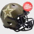Helmets, Mini Helmets: Dallas Cowboys NFL Mini Speed Football Helmet <B>SALUTE TO SERVICE</B>
