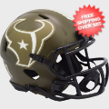 Helmets, Mini Helmets: Houston Texans NFL Mini Speed Football Helmet <B>SALUTE TO SERVICE</B>