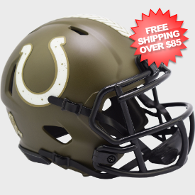 Indianapolis Colts NFL Mini Speed Football Helmet <B>SALUTE TO SERVICE</B>