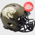 Helmets, Mini Helmets: Jacksonville Jaguars NFL Mini Speed Football Helmet <B>SALUTE TO SERVICE</B...